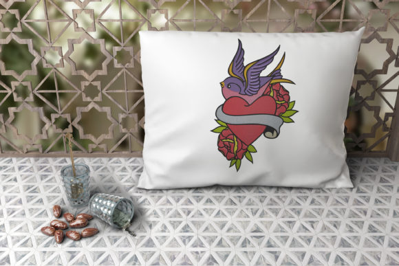 A Boutique Sweatshirt Review of Heart with Roses and Bird