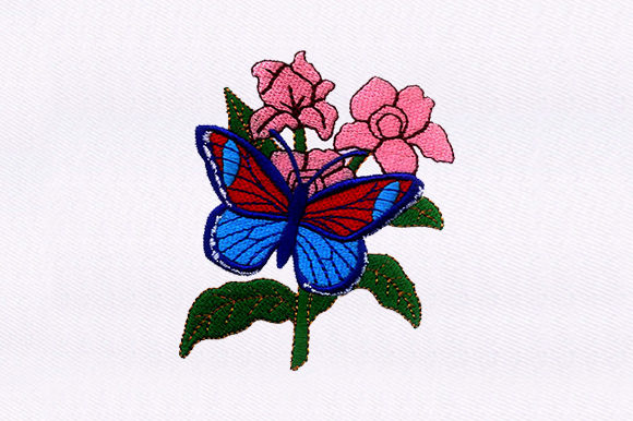 A Close Look at the Flowers Butterfly Embroidery Design for Gifts