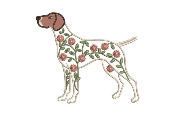 A Detailed Review of the Floral Pointer Dog Embroidery