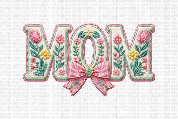A Professional Review of Floral Mom Embroidery PNG for Business Merch