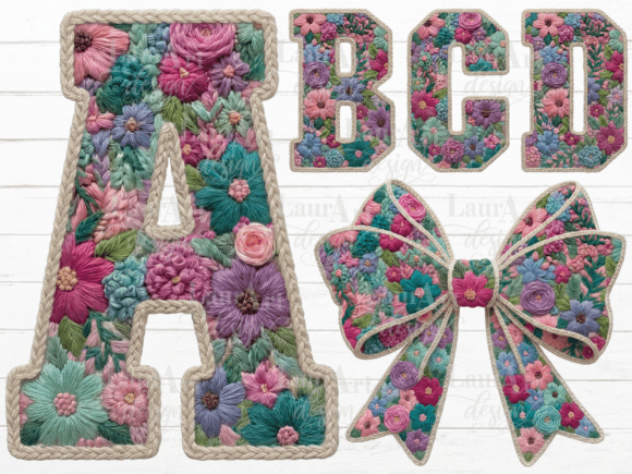 A Soft & Sweet Faux Embroidery Alphabet for Handmade Gifts
