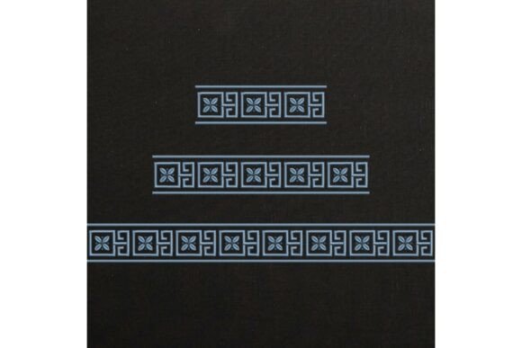 An Embroidery Designer Reviews Greek Meander Floral Square Border Black