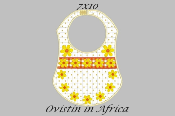 An Embroidery Designer Reviews the Yellow Flowers Baby Bib