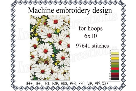 An Embroidery Designer's Honest Review of Chamomile Flowers Photo Stitch