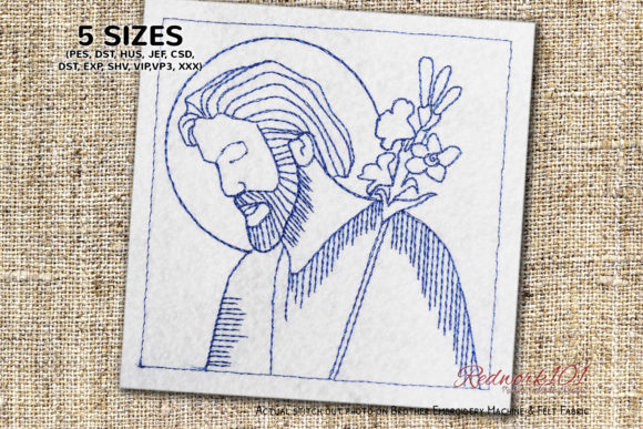 Christ Jesus Redwork Embroidery Design Review