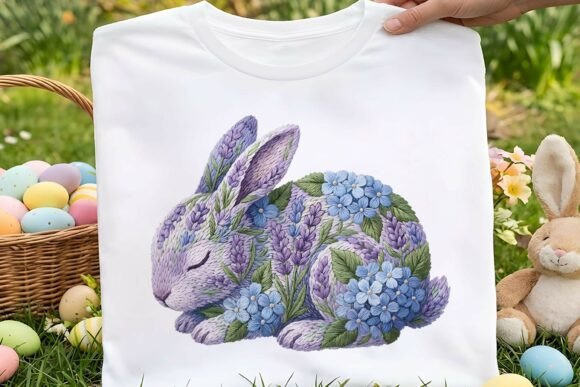Floral Bunny PNG Review for Boutique Embroidery