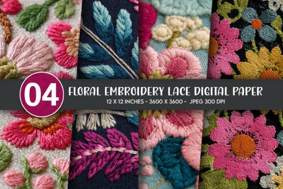 Floral Embroidery Lace Digital Paper: A Designer's Review