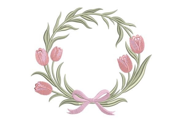 Spring Tulip Wreath: A Delicate Floral Statement