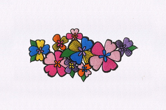 Vibrant Flowers Design: A Seasonal Embroidery Palette